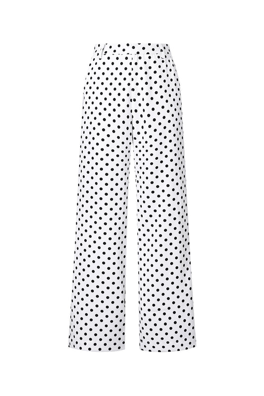 Polka Dot Straight Pants