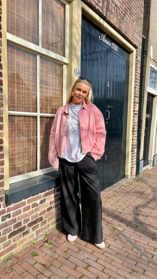 The Heartless Denim Jacket Pink