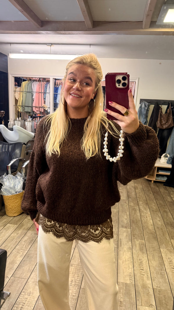 AMELIA LACE SWEATER