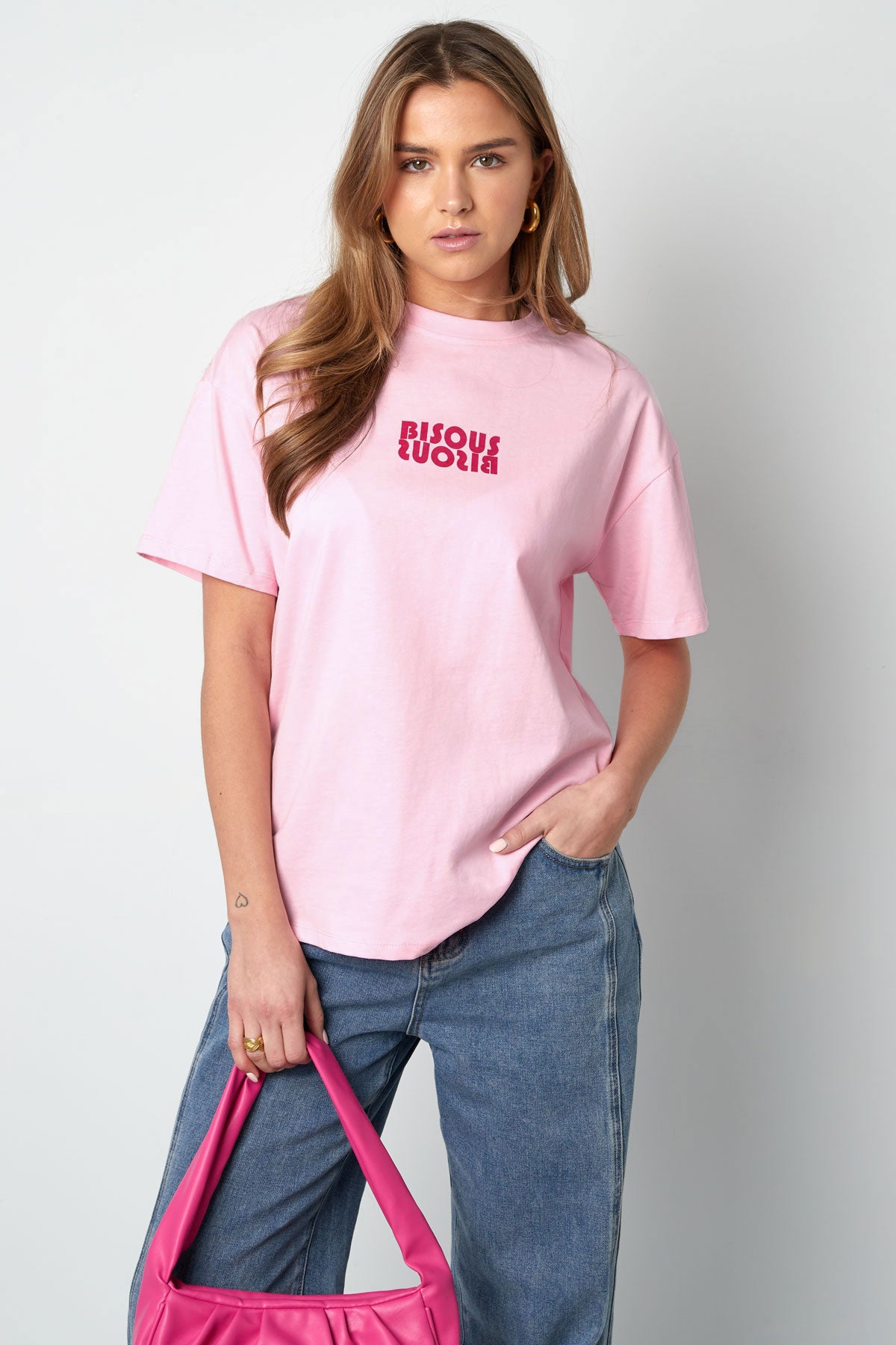 Bisous T-shirt Pink