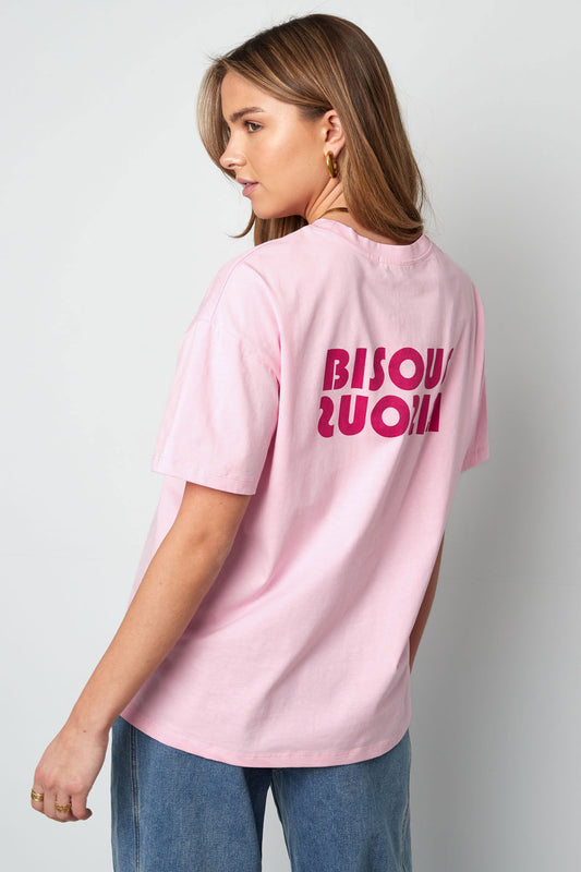 Bisous T-shirt Pink
