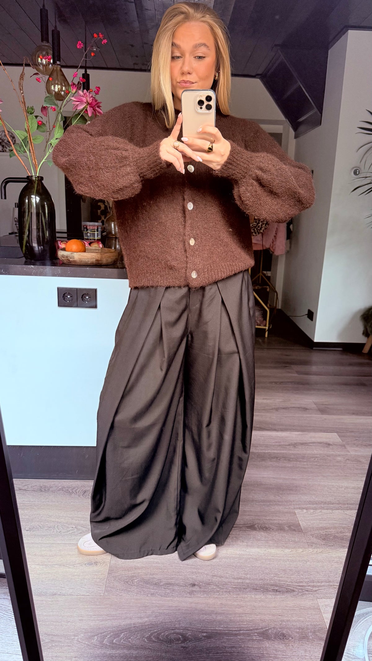 Sophie Knit Cardigan Brown