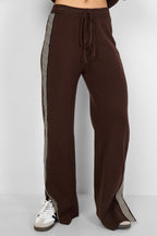 The Stripe Knit Trousers Brown