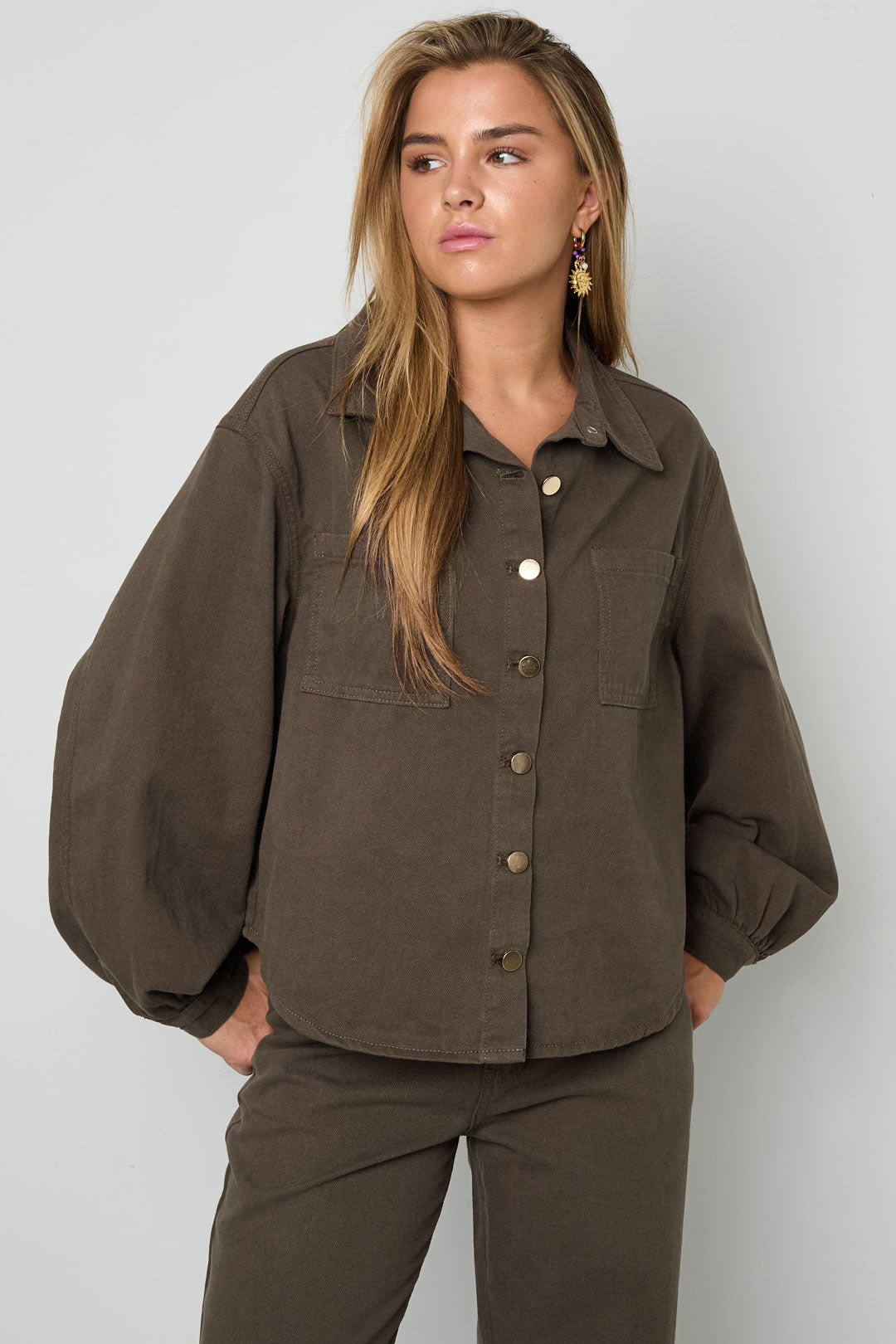 Ivy Denim Jacket Brown