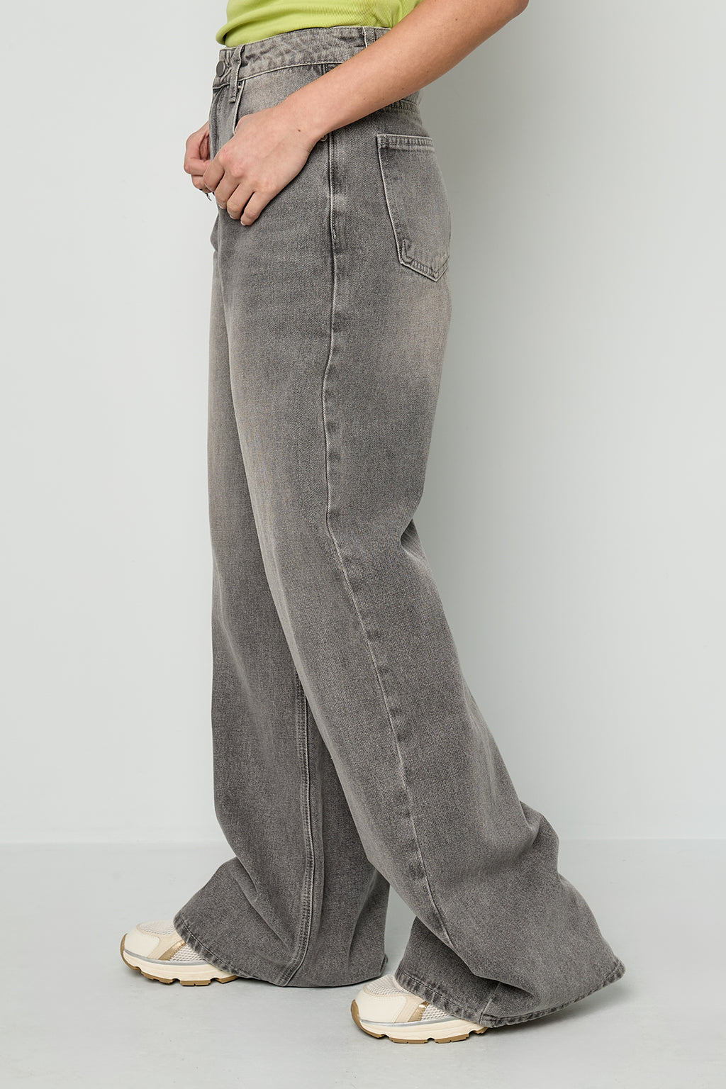 Bella Wide Jeans Grey