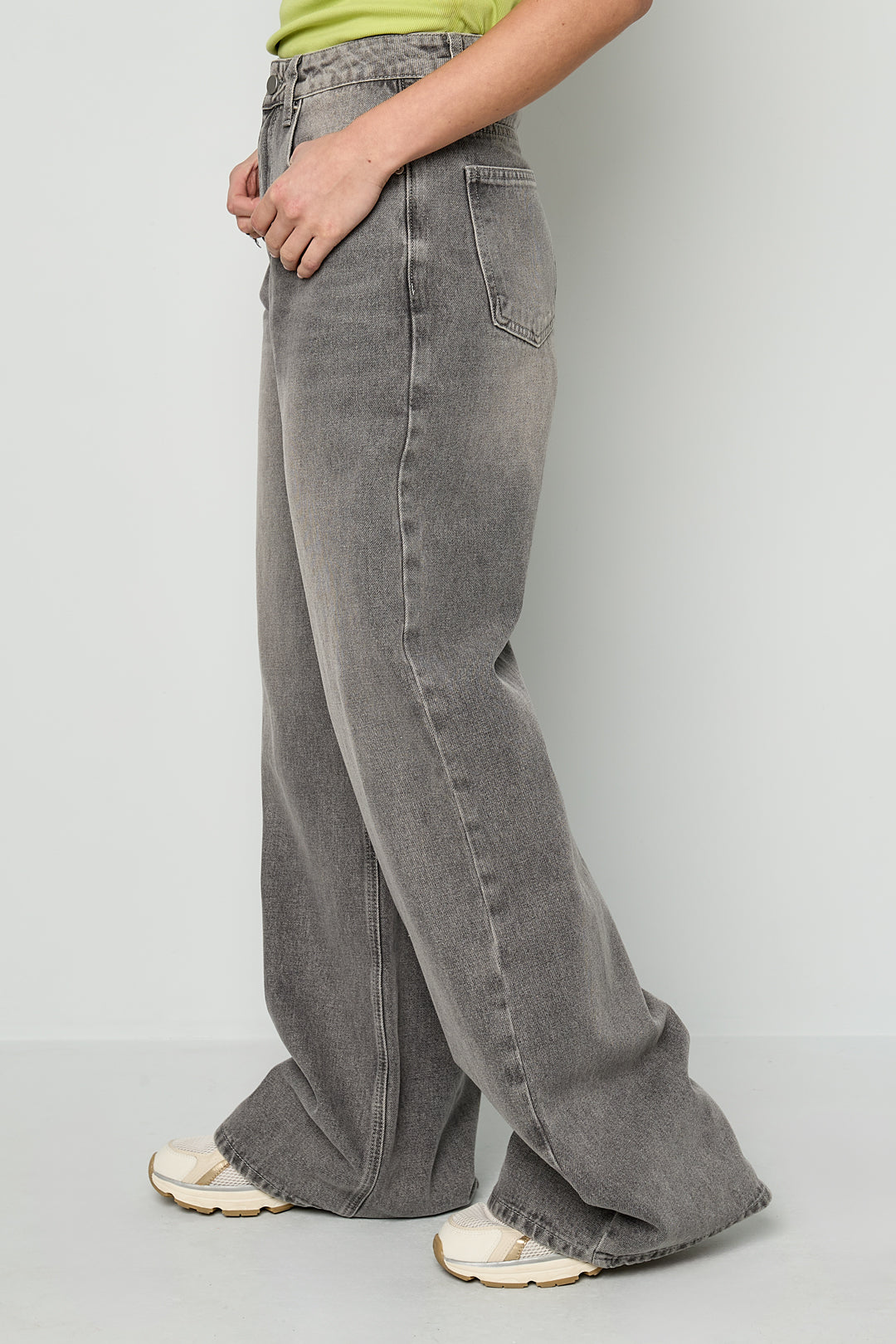 Bella Wide Jeans Grey