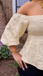 Belle Rose Top Beige