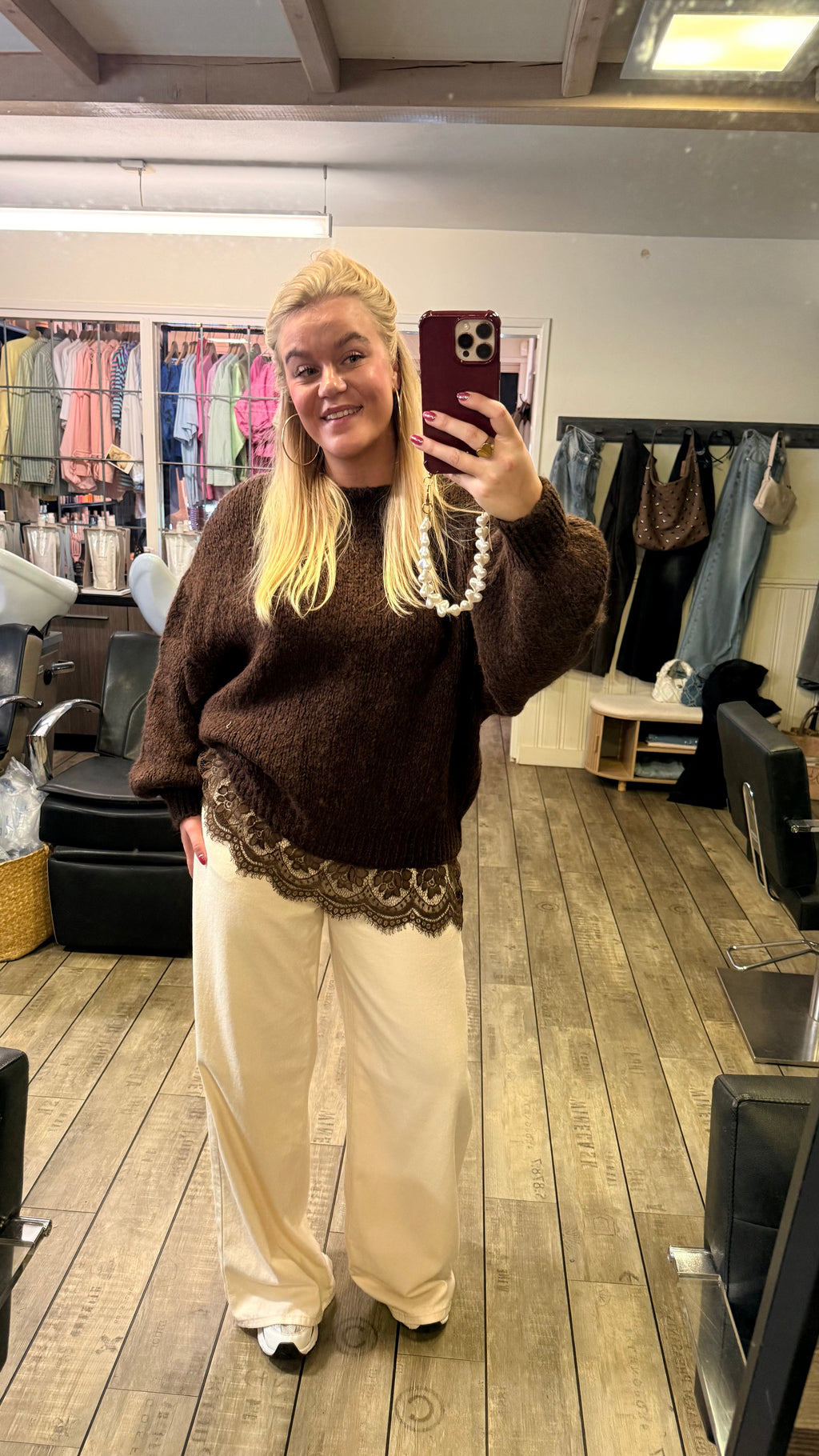 AMELIA LACE SWEATER