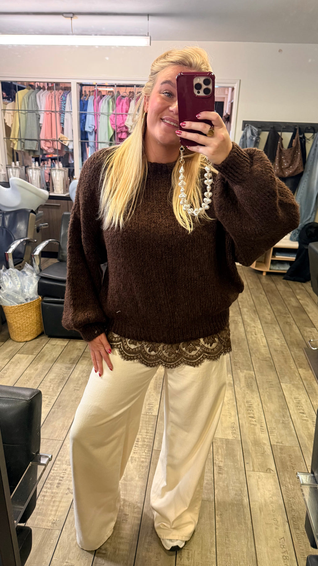 AMELIA LACE SWEATER