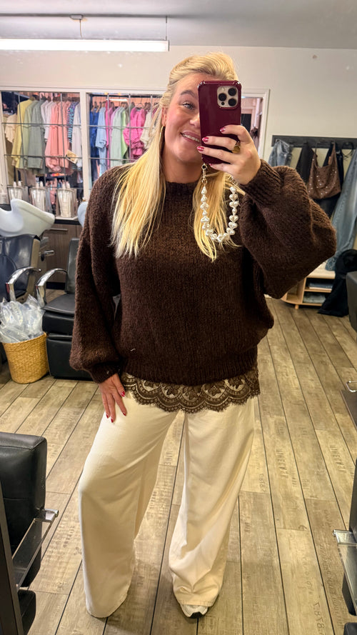 AMELIA LACE SWEATER