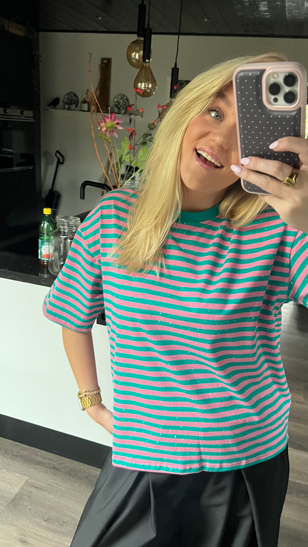 Livia Sparkle Pink-Green