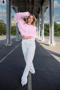 Polka Dot Straight Pants