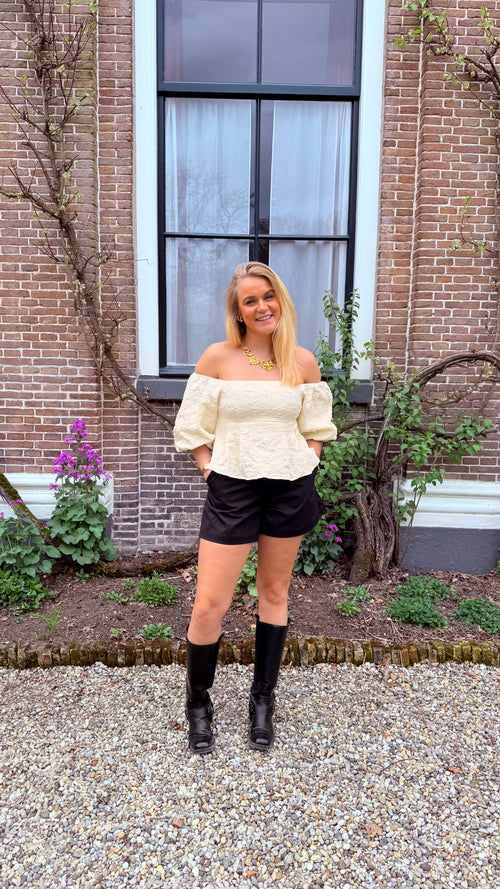 Belle Rose Top Beige