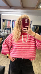 TEDDY STRIPE SWEATER