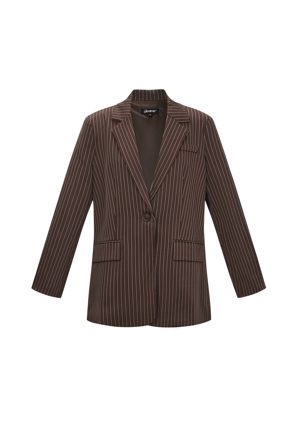 Mila Stripe Blazer Brown
