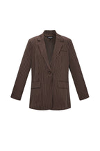 Mila Stripe Blazer Brown