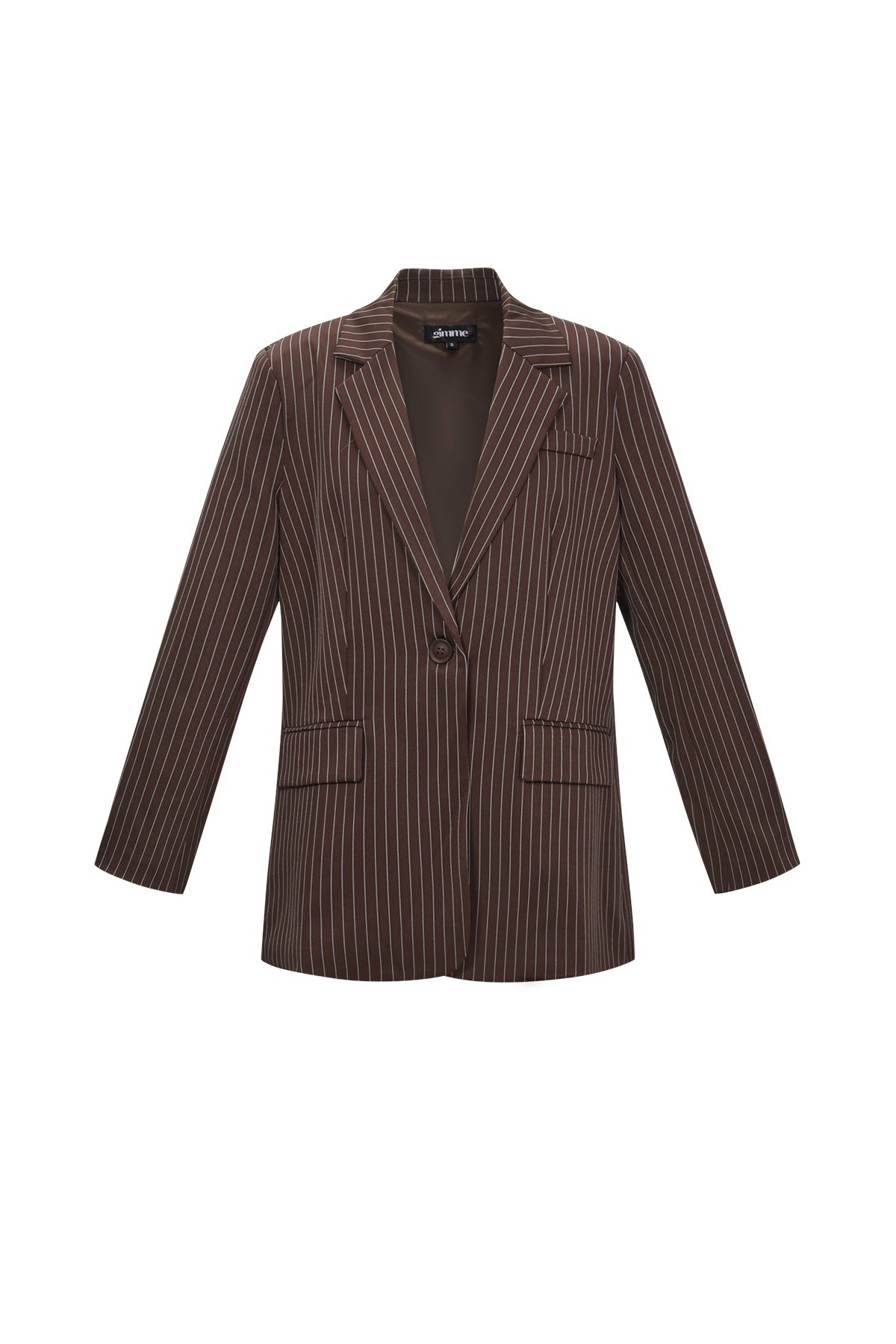 Mila Stripe Blazer Brown