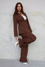 Bella Straight Pants Brown