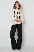 The Letter Knit Beige