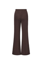Polka Dot Flared Pants Brown