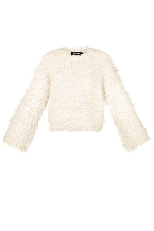 Luna Faux Fur Sweate Beige