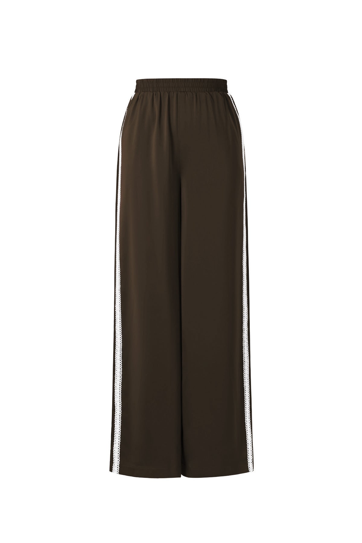 Satin Stripe Pants Brown