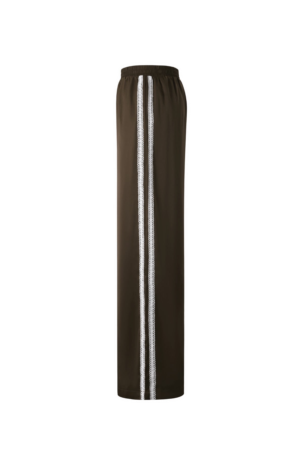 Satin Stripe Pants Brown