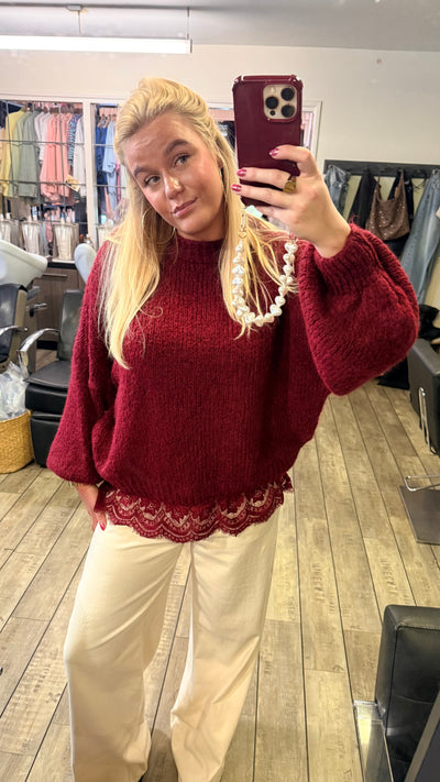 AMELIA LACE SWEATER
