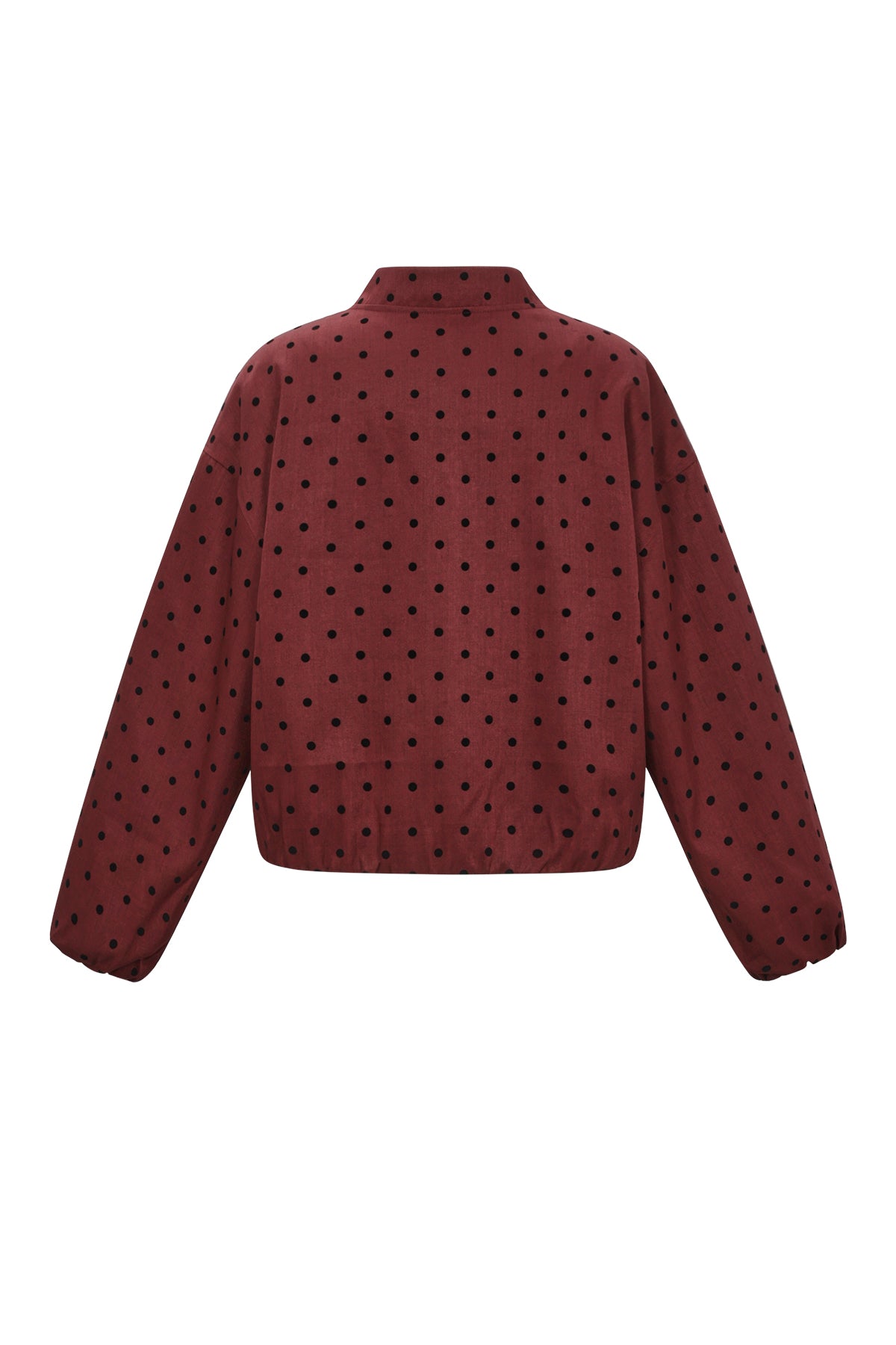 Polka Dot Jacket Wine Red