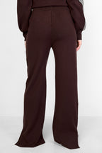 The Stripe Knit Trousers Brown