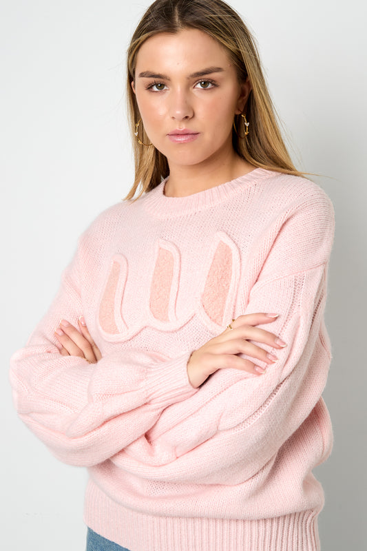 The Letter Knit Pink
