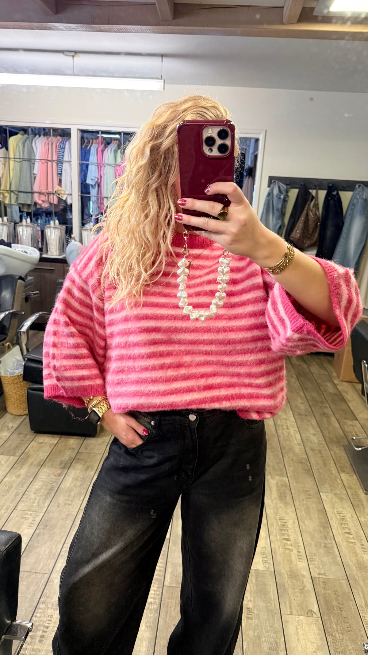TEDDY STRIPE SWEATER