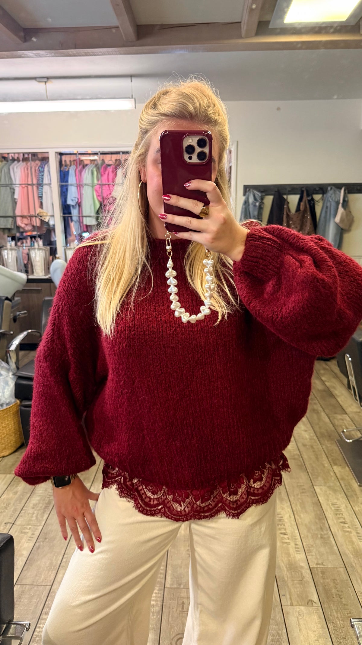 AMELIA LACE SWEATER