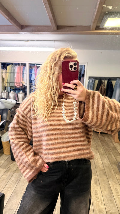 TEDDY STRIPE SWEATER
