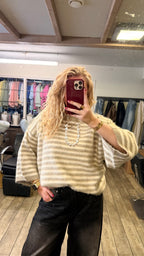 TEDDY STRIPE SWEATER