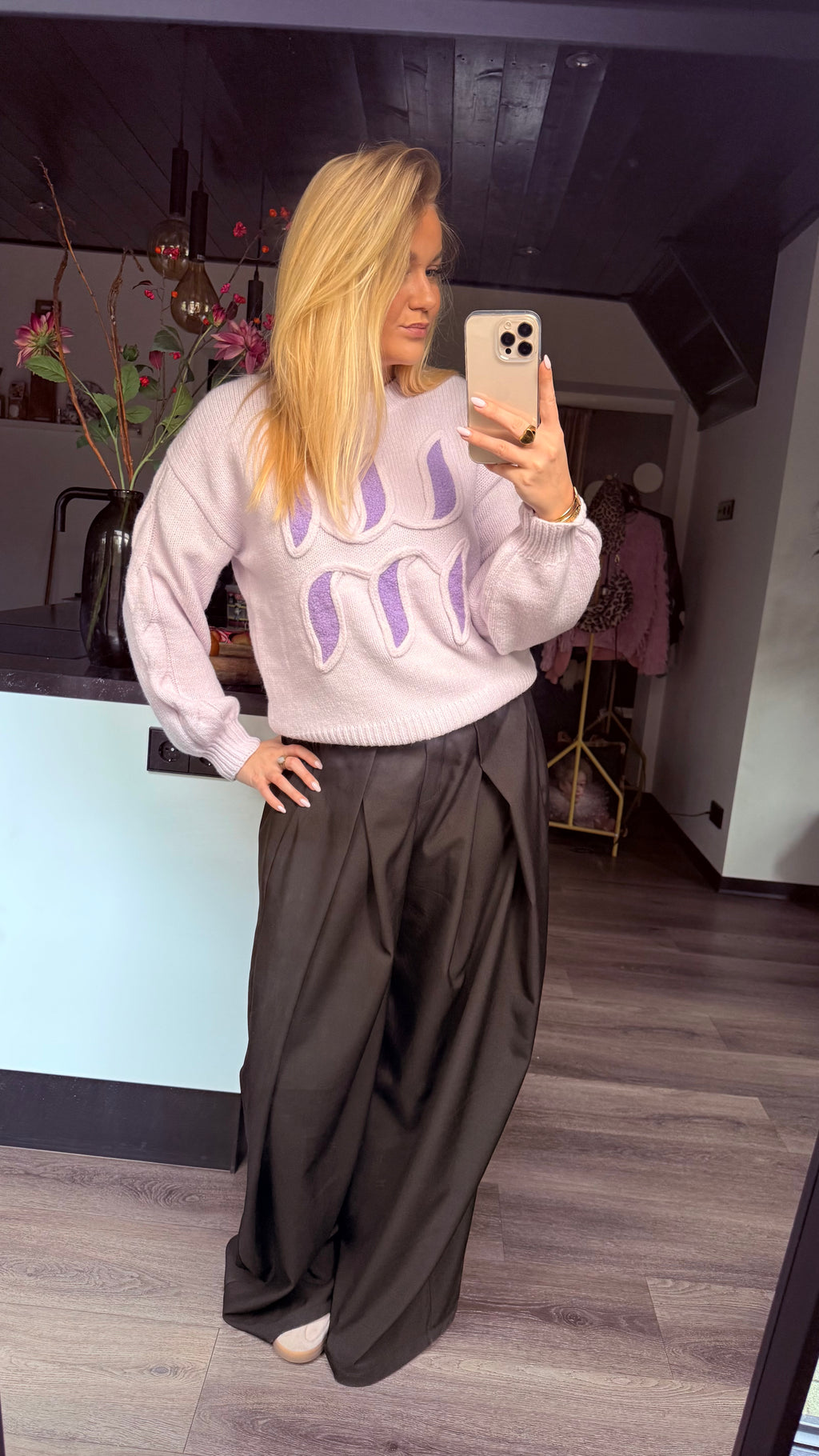 The Letter Knit Lila