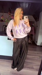 The Letter Knit Lila