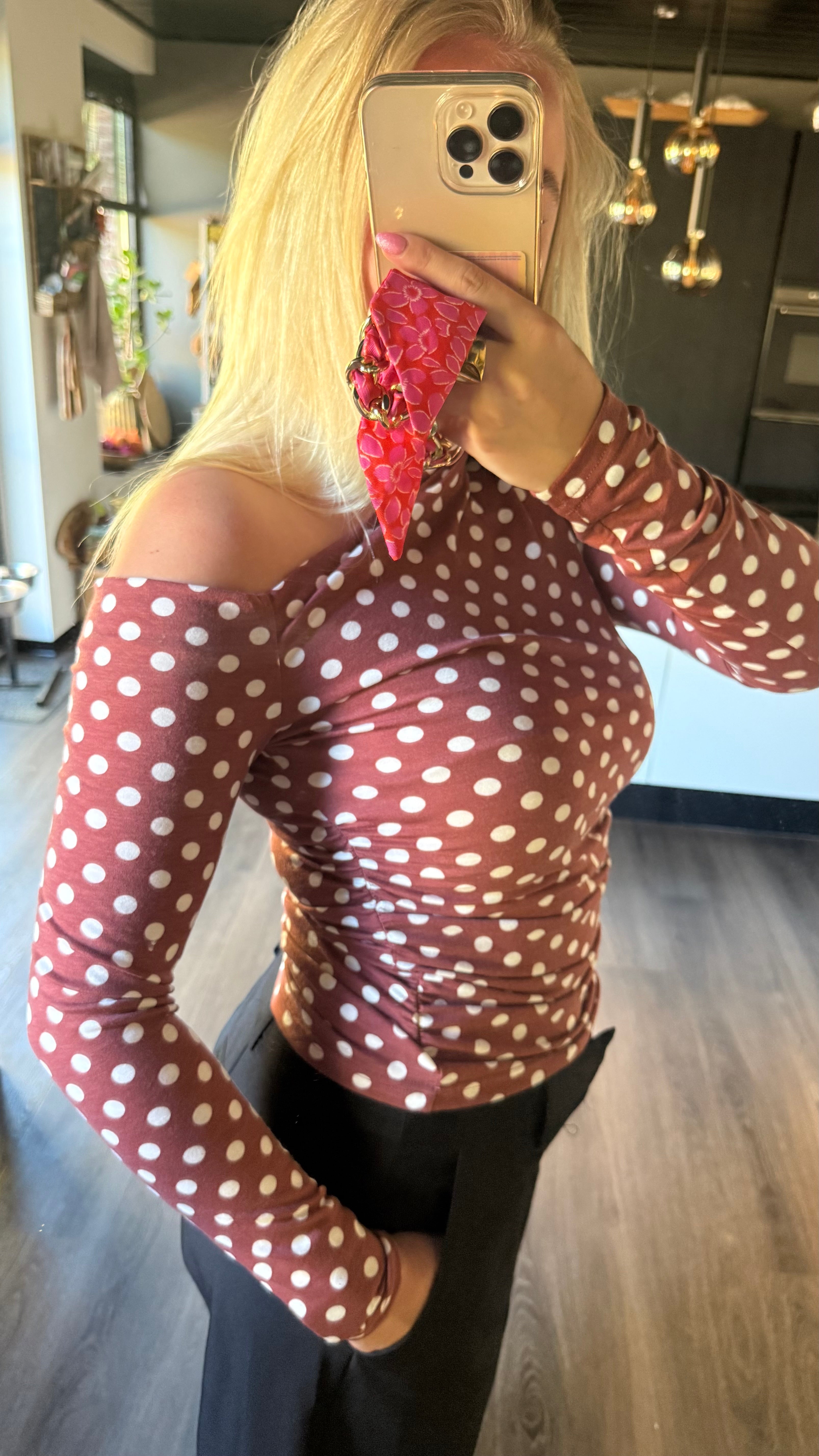 Bella Polka Bordeaux