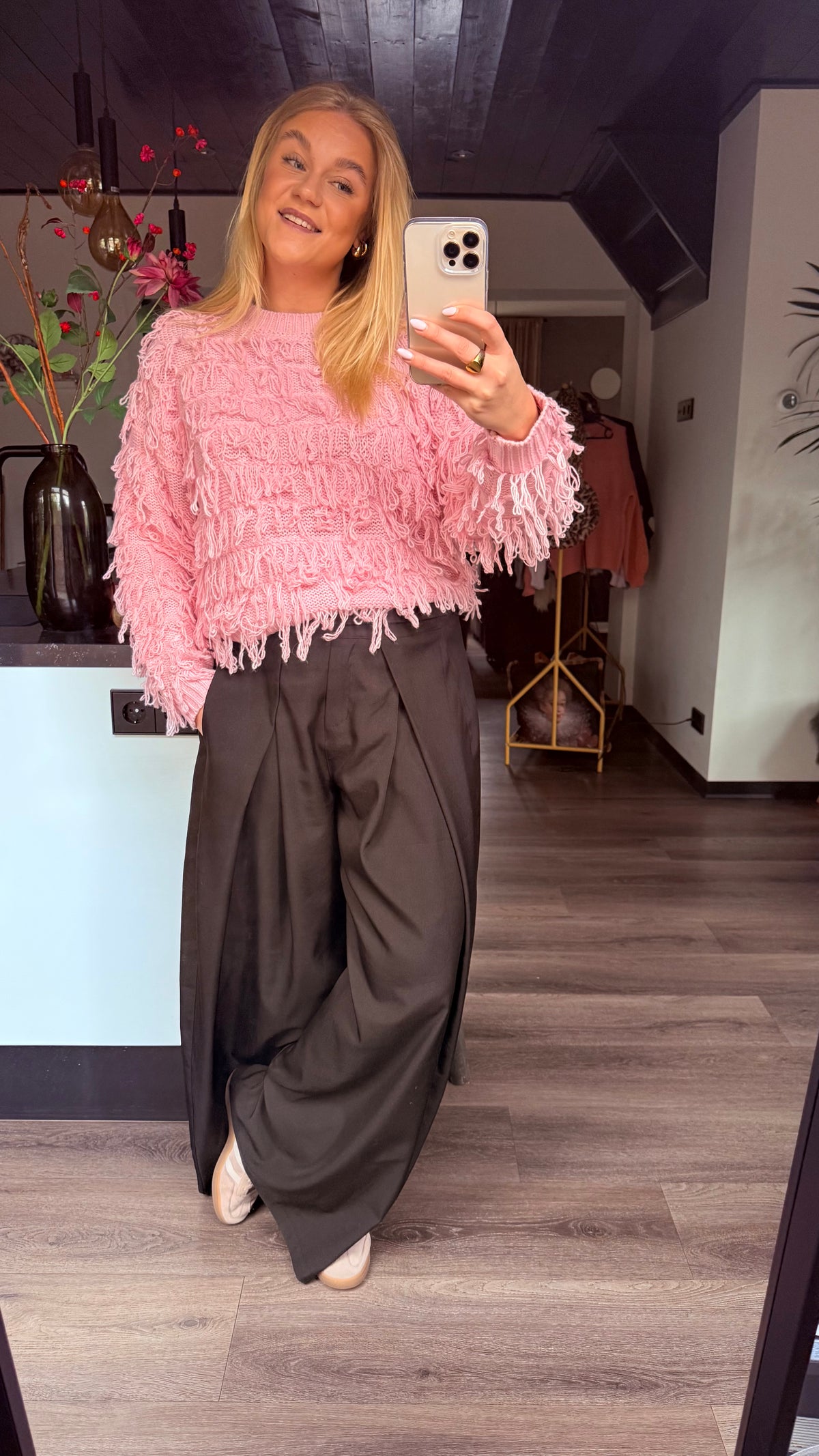 The Fringe Love Sweater Pink