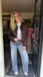 Polka Dot Jacket Brown