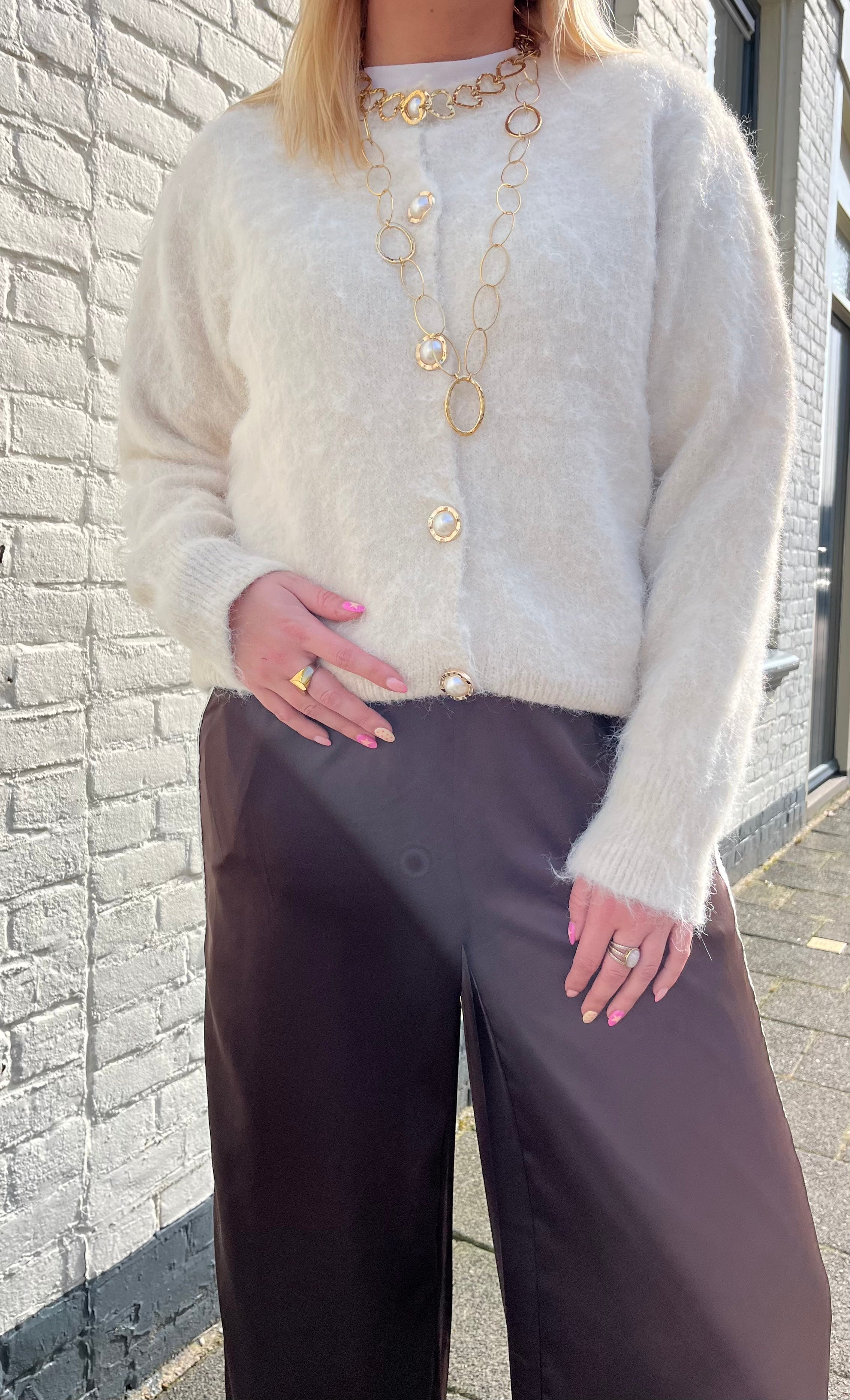 Sophie Knit Cardigan Beige