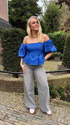 Belle Rose Top Blue