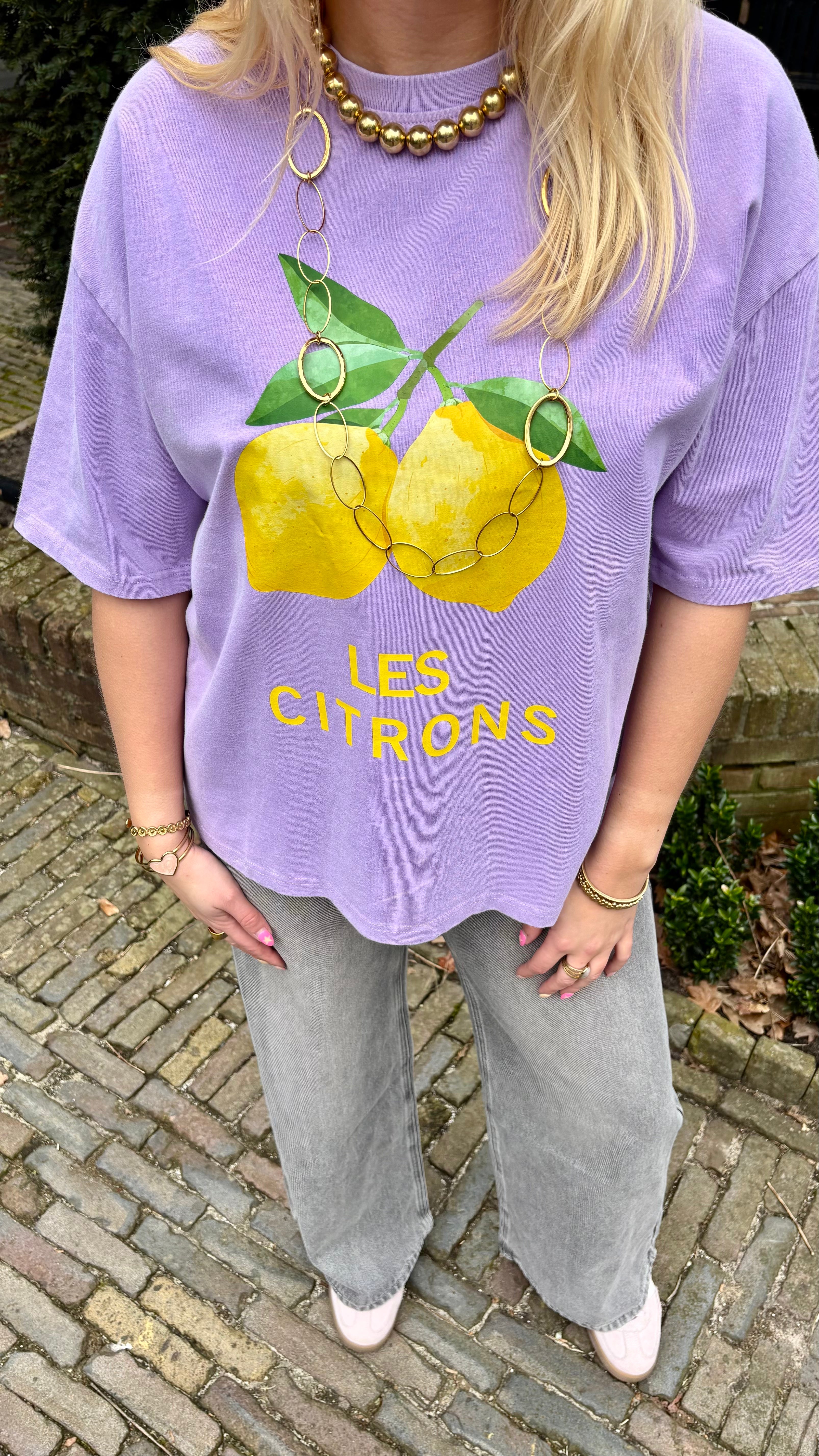 Lemon Bloom Tee Lila