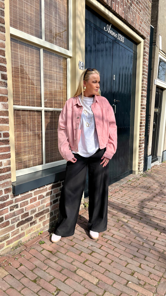 The Heartless Denim Jacket Pink