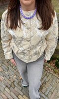 Emma Floral Jacket Beige