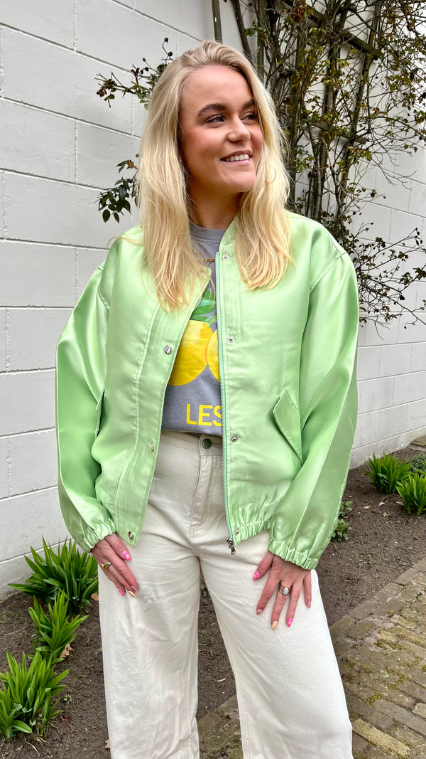 Spring Bloom Bomber Mint