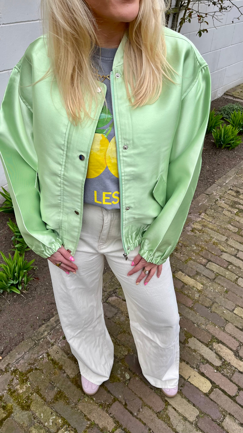 Spring Bloom Bomber Mint