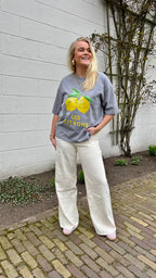 Lemon Bloom Tee Grey