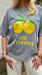 Lemon Bloom Tee Grey