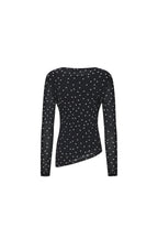 Polka Dot Longsleeve Top Black